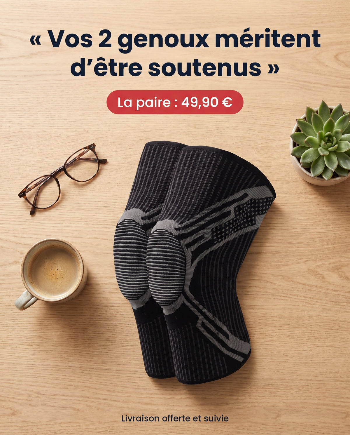 Genouillère Genouva à coussinet silicone